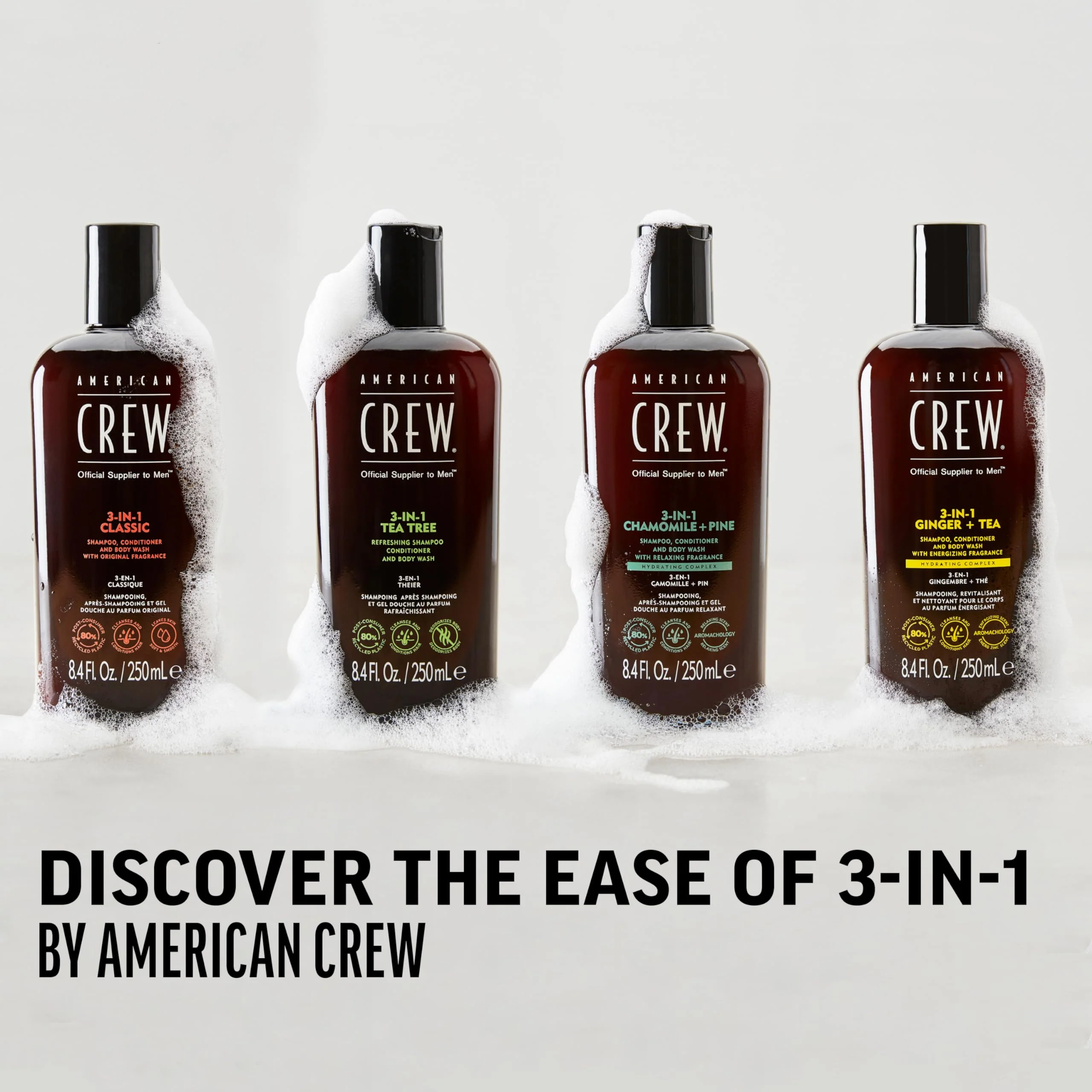 American Crew 3-in-1 Shampoo, Conditioner And Body Wash 250ml - Image 6