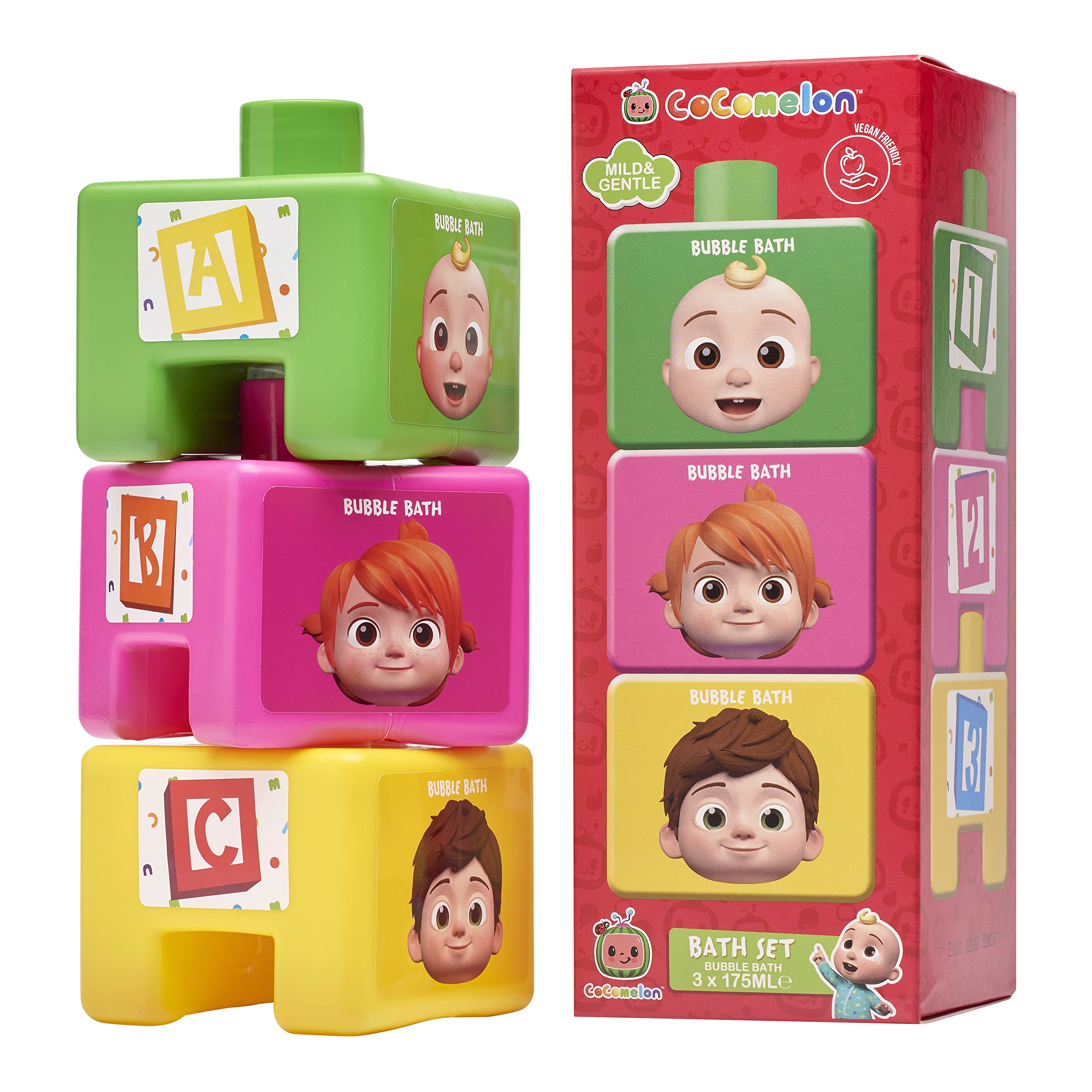 Cocomelon Stackable Bubble Bath 3 x 175ml - Image 2