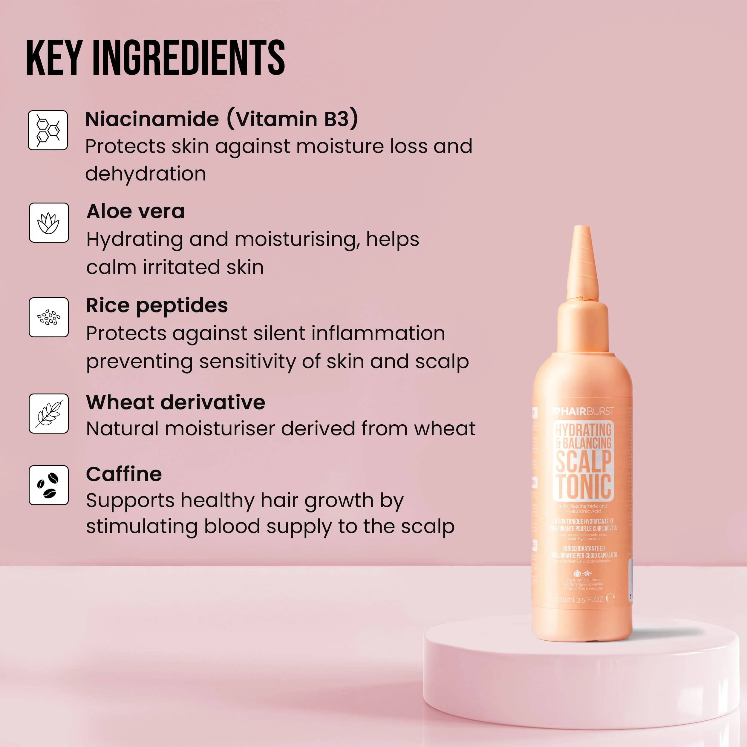 Hairburst  Hydrating and Balancing Scalp Tonic 100ml - Image 3