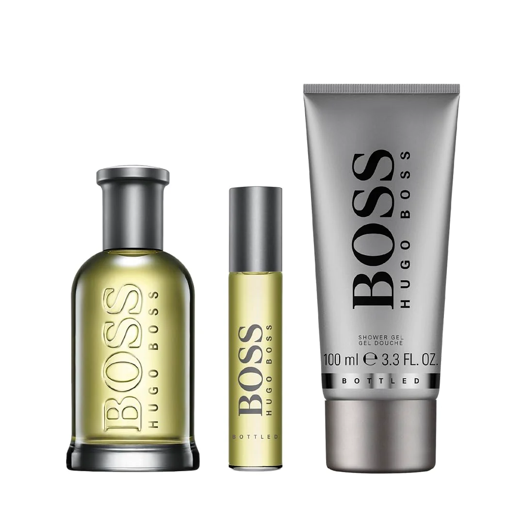 Hugo Boss Boss Bottled Gift Set 100ml EDT + 100ml Shower Gel + 10ml EDT - Image 2