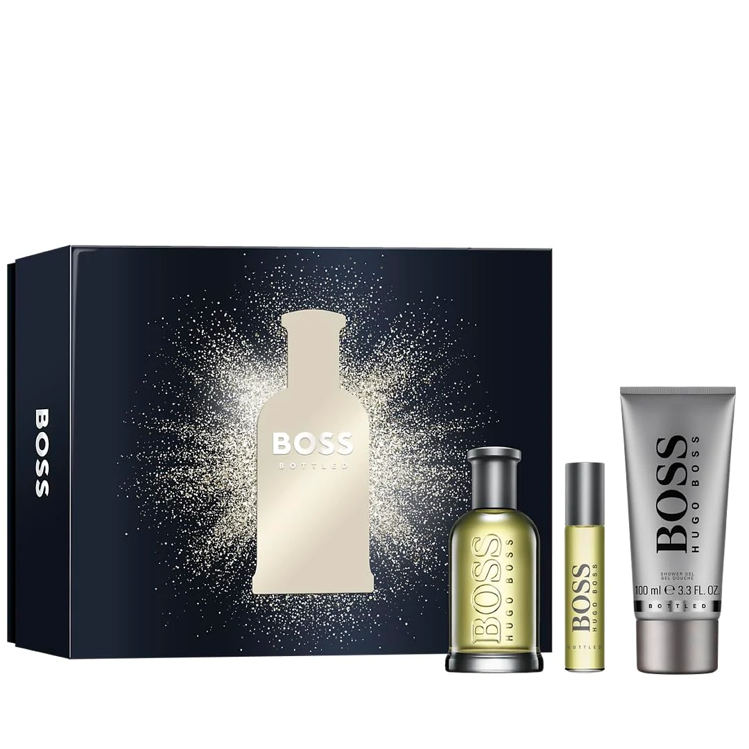 Hugo Boss Boss Bottled Gift Set 100ml EDT + 100ml Shower Gel + 10ml EDT - Image 3