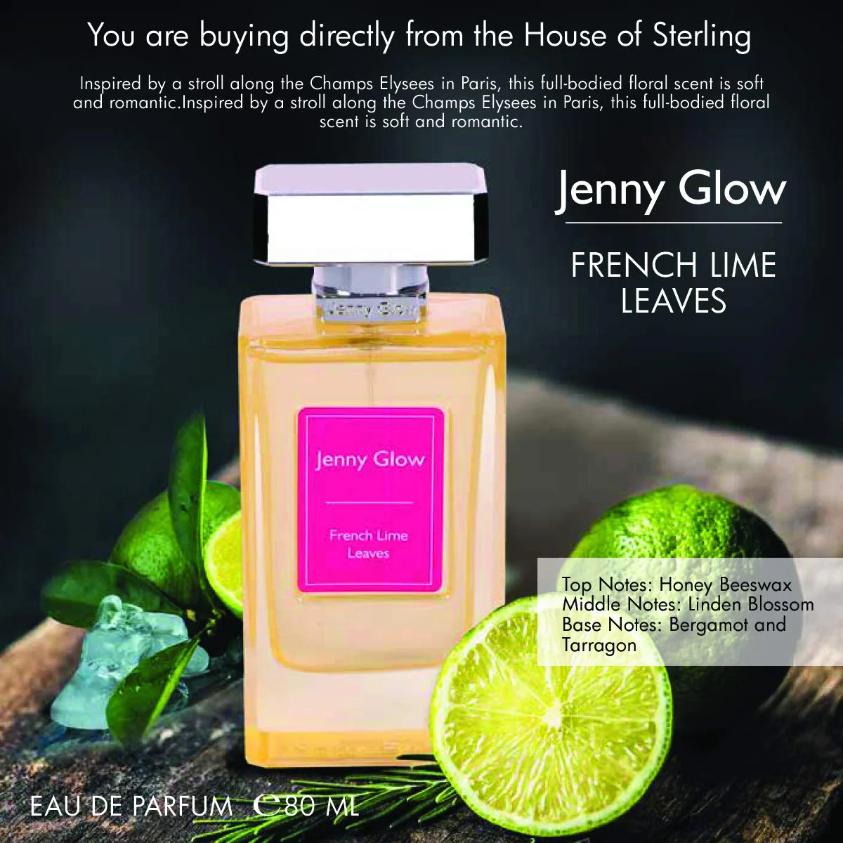 Jenny Glow French Lime Leaves Eau de Parfum 80ml Spray - Image 3