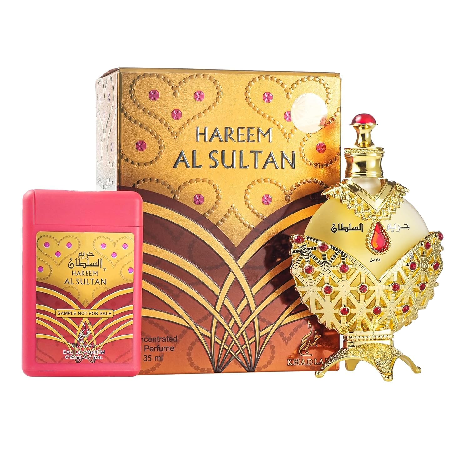 Khadlaj Perfumes Hareem Al Sultan Gold Concentrated Oil Perfume 35ml - Image 4