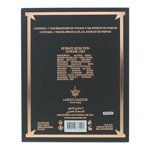 Laurent Mazzone Ultimate Seduction Extreme Oud Extrait de Parfum Travel set 3x15ml - Image 3