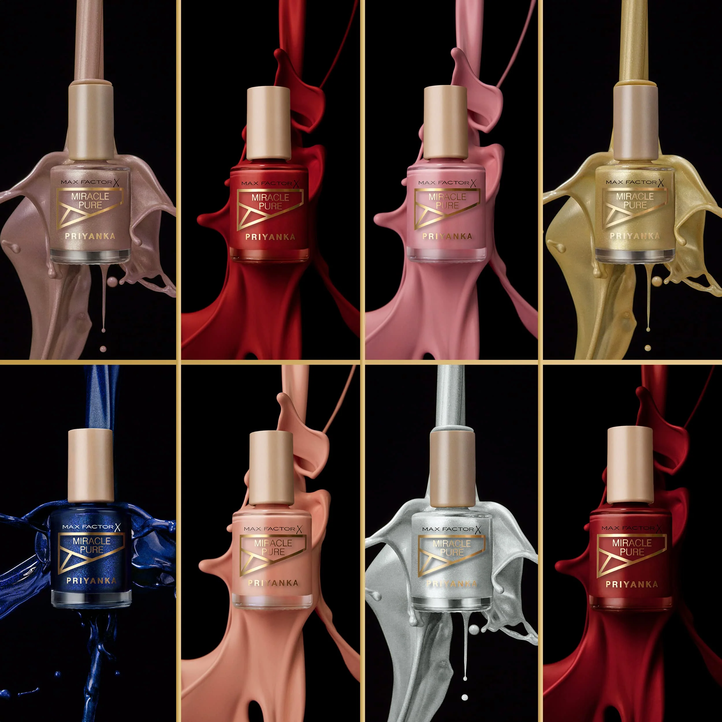 Max Factor Priyanka Miracle Pure Nail Polish 12ml - 830 Starry Night - Image 4
