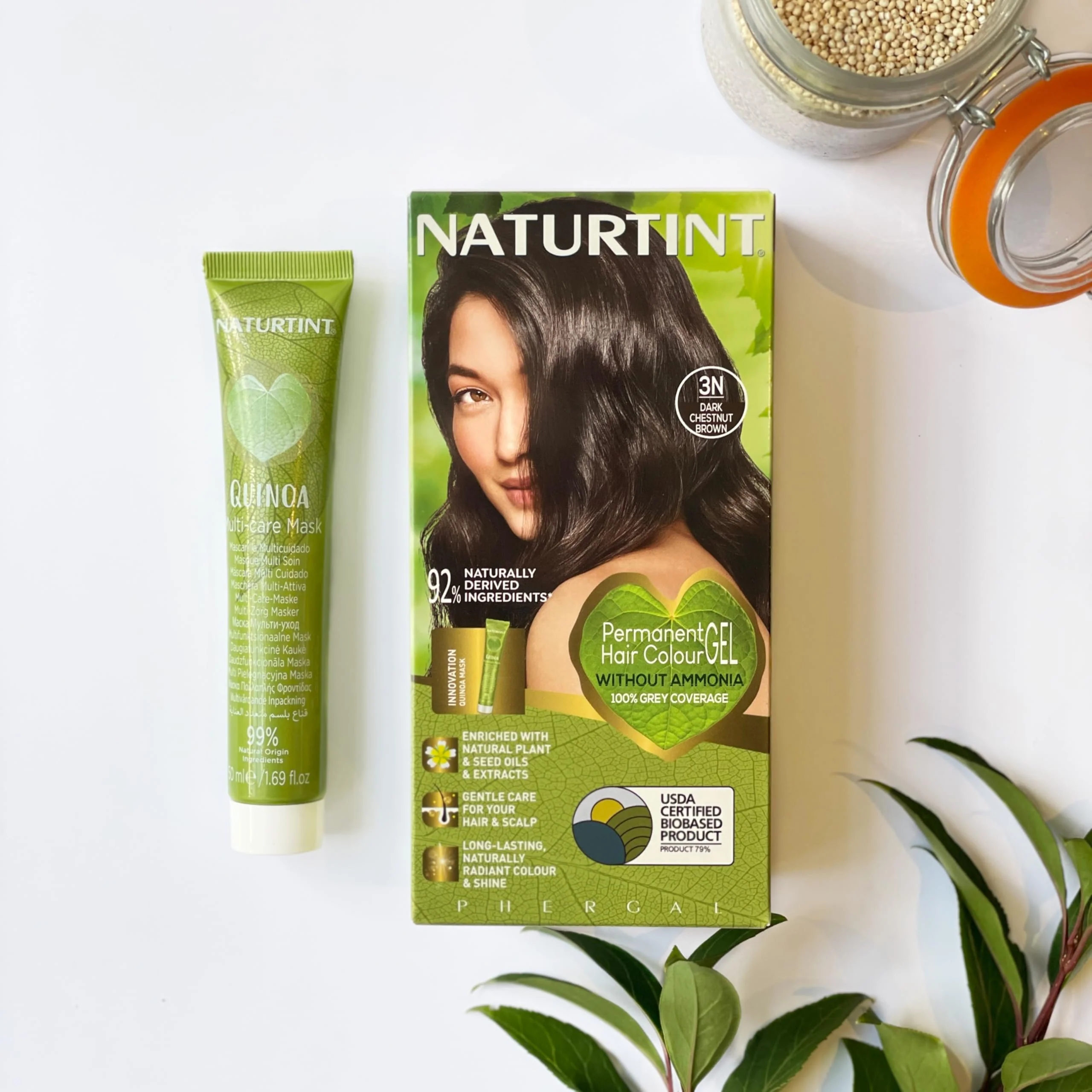 Naturtint Permanent Gel Hair Colour 170ml - 3N Dark Chestnut Brown - Image 2