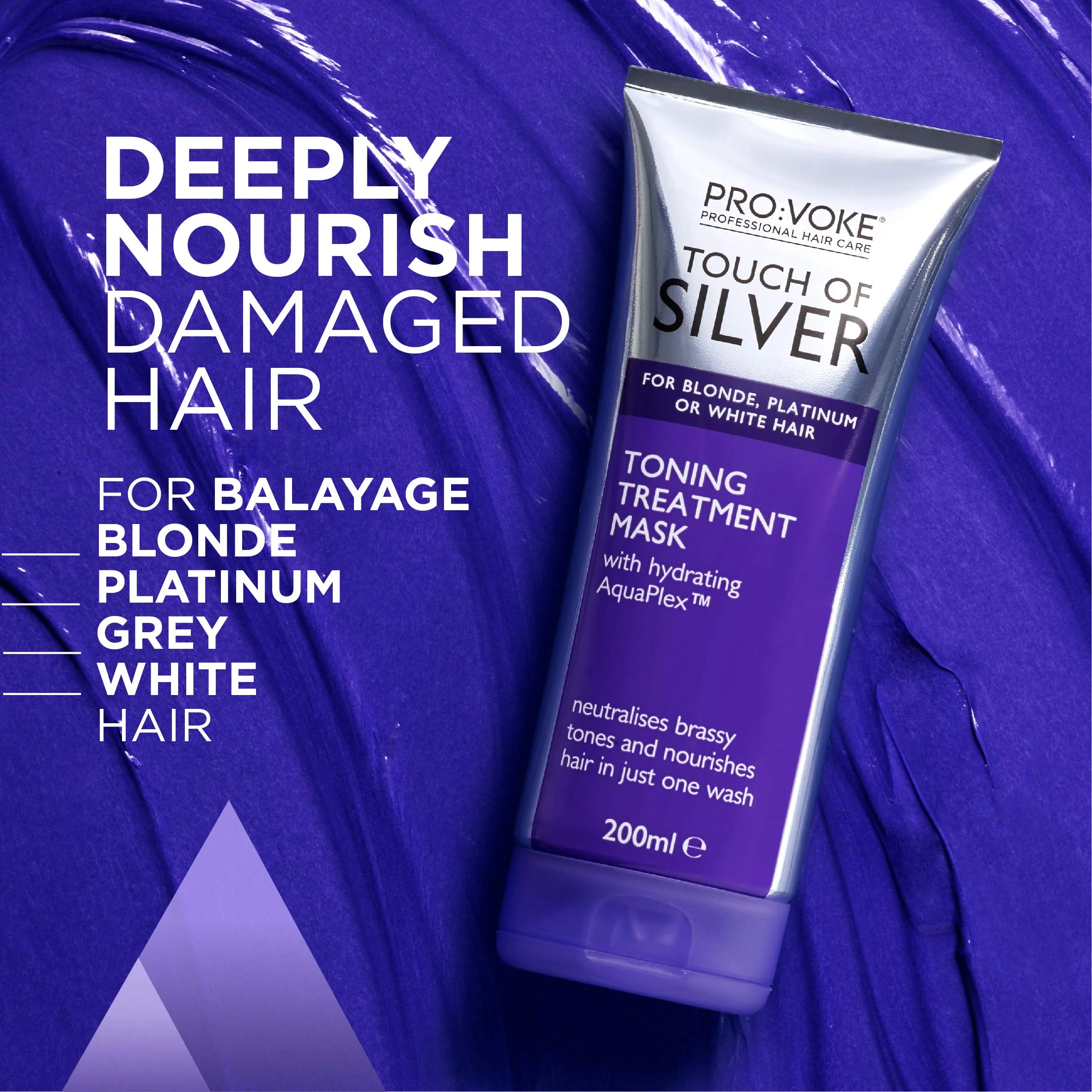 Pro:Voke Touch Of Silver Toning Treatment Mask 200ml - Image 4