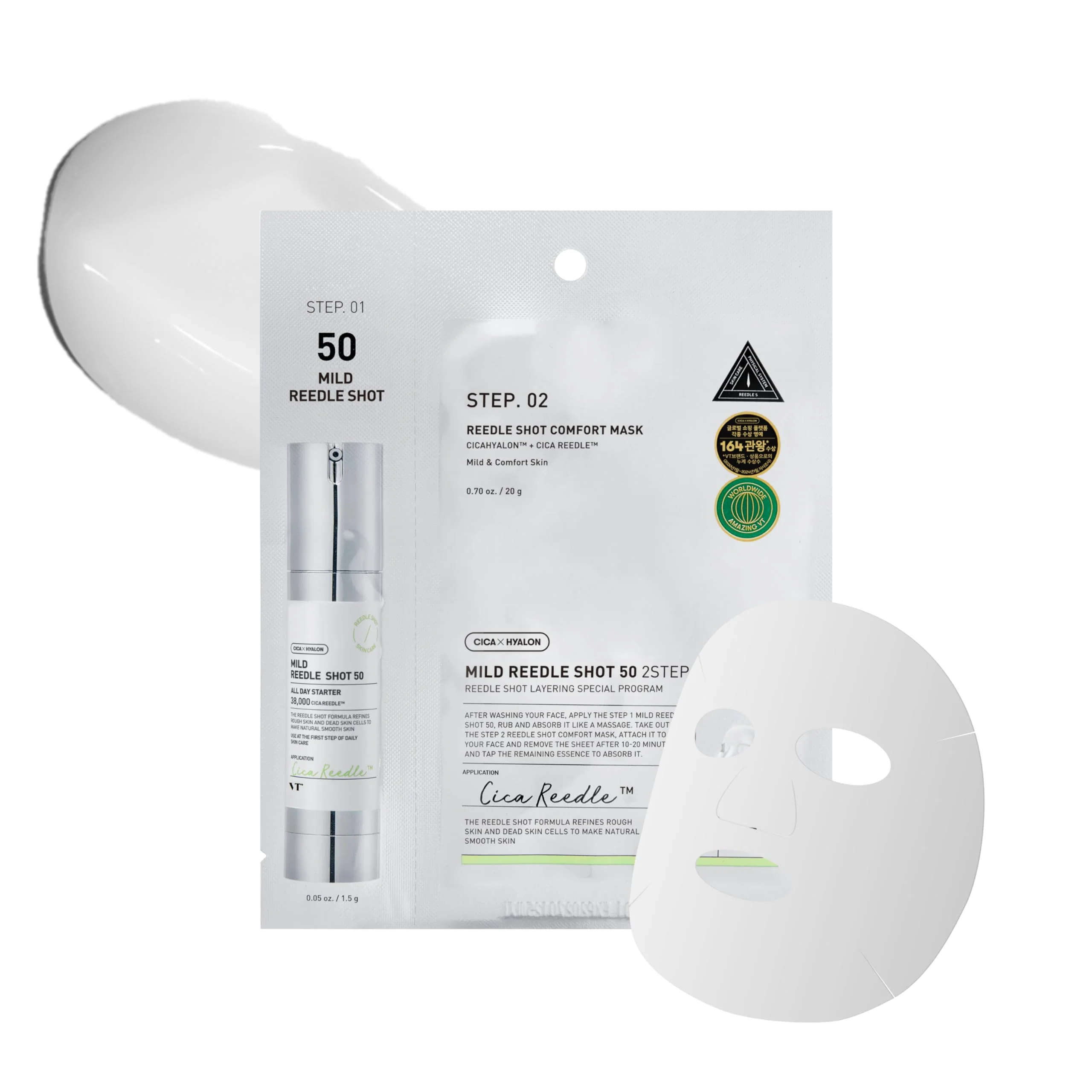 VT Cosmetics Reedle Shot 50 2-Step Mild Mask 25g